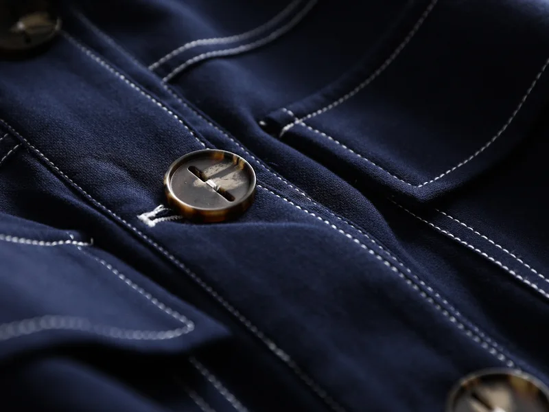 

Wo96 2019 Autumn New Style Stylish Contrast Color Open Wire Quilted Versatile off-Shoulder Loose-Fit Slimming Coat Women's