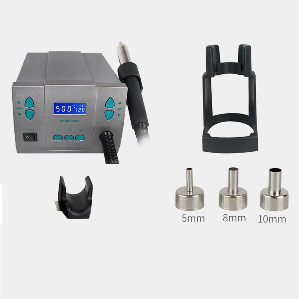 

Yaogong 861X Brushless turbine 3 channels Large air volume intelligent digital display lead-free hot air desoldering station