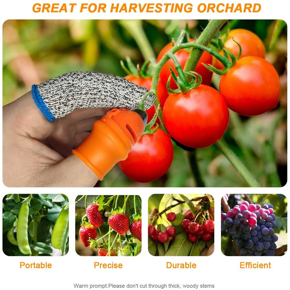 Silicone Thumb Cutter Finger Guards Cut-resistant Finger Sleeve Bean Picker Picking Tool Kitchen Gadget Fruit & Vegetable Tools