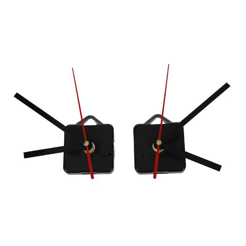 2x DIY Quartz Clock Movement Mechanism Replace Kit Parts Black Red Hand O3K2 