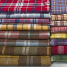 145x50 см, высокое качество, хлопок, саржа, новая ткань, шлифованная мягкая ткань, окрашенная пряжа, Рождественская клетчатая рубашка, ткань, 280 г/м