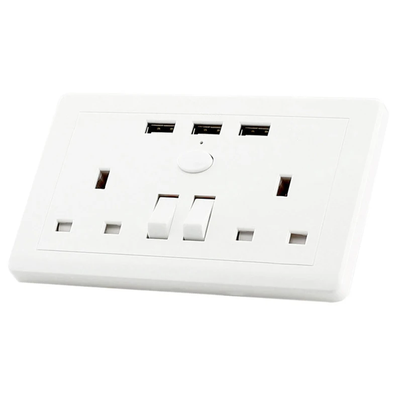 2.1A USB Wall Socket for Plugs Dual USB Port Charger High Speed Wall Outlet AC Power Plate Panel Receptacle Convenient Practical