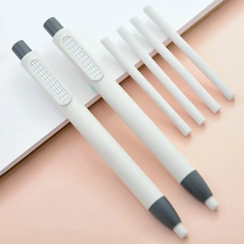 Refillable Pen Shape Rubber Press Type Mechanical Eraser School Stationery Art