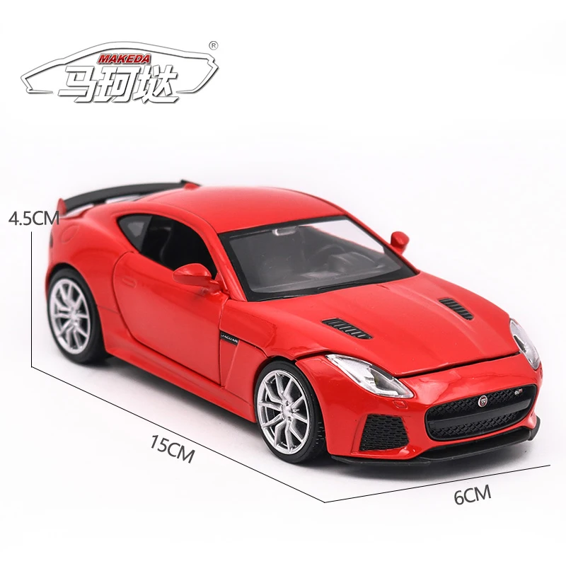 Toy Car 1:32 Scale Jaguar F-Type Metal Alloy Diecast Car Model Miniature  Model With Sound Light Model For Children Sports Car