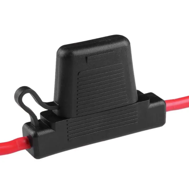 Водонепроницаемый 18AWG 10AWG в линии автомобиля лезвие Держатель Предохранителя 16 см 0.5ft красный провод авто, грузовик, лодка
