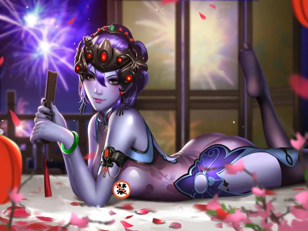 Печатный шелк или холст OW sexy lady Dva widowmaker художественный плакат 16x24 24x36 дюймов