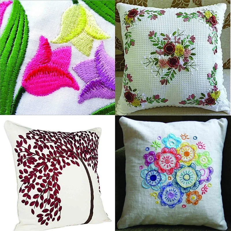 KOKNIT 100150200250pcs Cross Stitch Threads Random Rainbow Color Sewing Skeins Embroidery Thread Floss Skein DIY Sewing Tools (9)