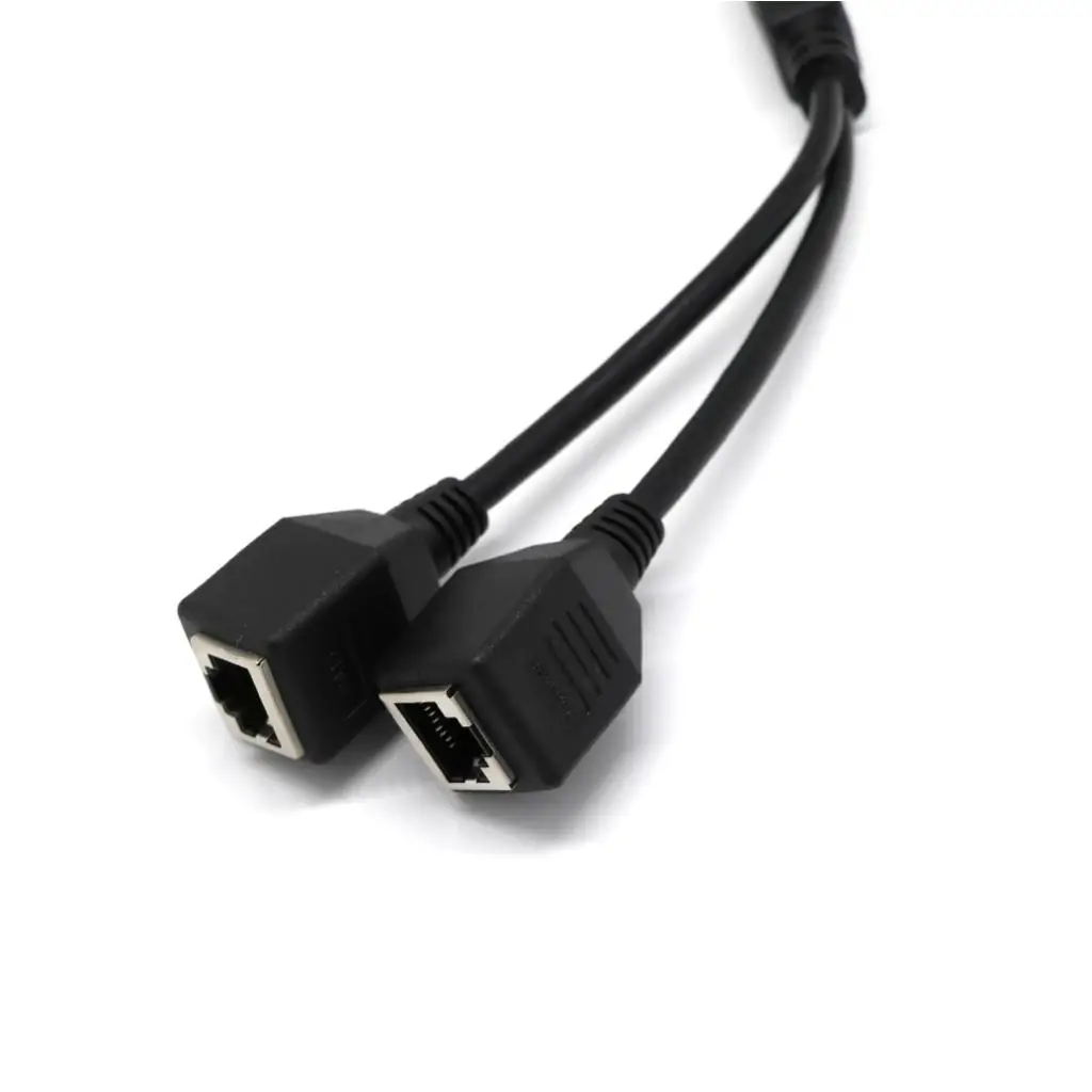 RJ45 1 Male to 2 Female Ethernet Network Cable Splitter Extension Connector Using gold-plated core transmission of signals