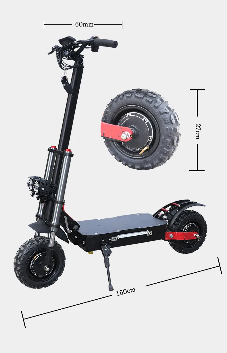 Электрический скутер 3200W Monopattino Elettrico 52 V/60 V Patinete Electronic Adulto EScooter Eléctrico Trotinette electronque Adulte