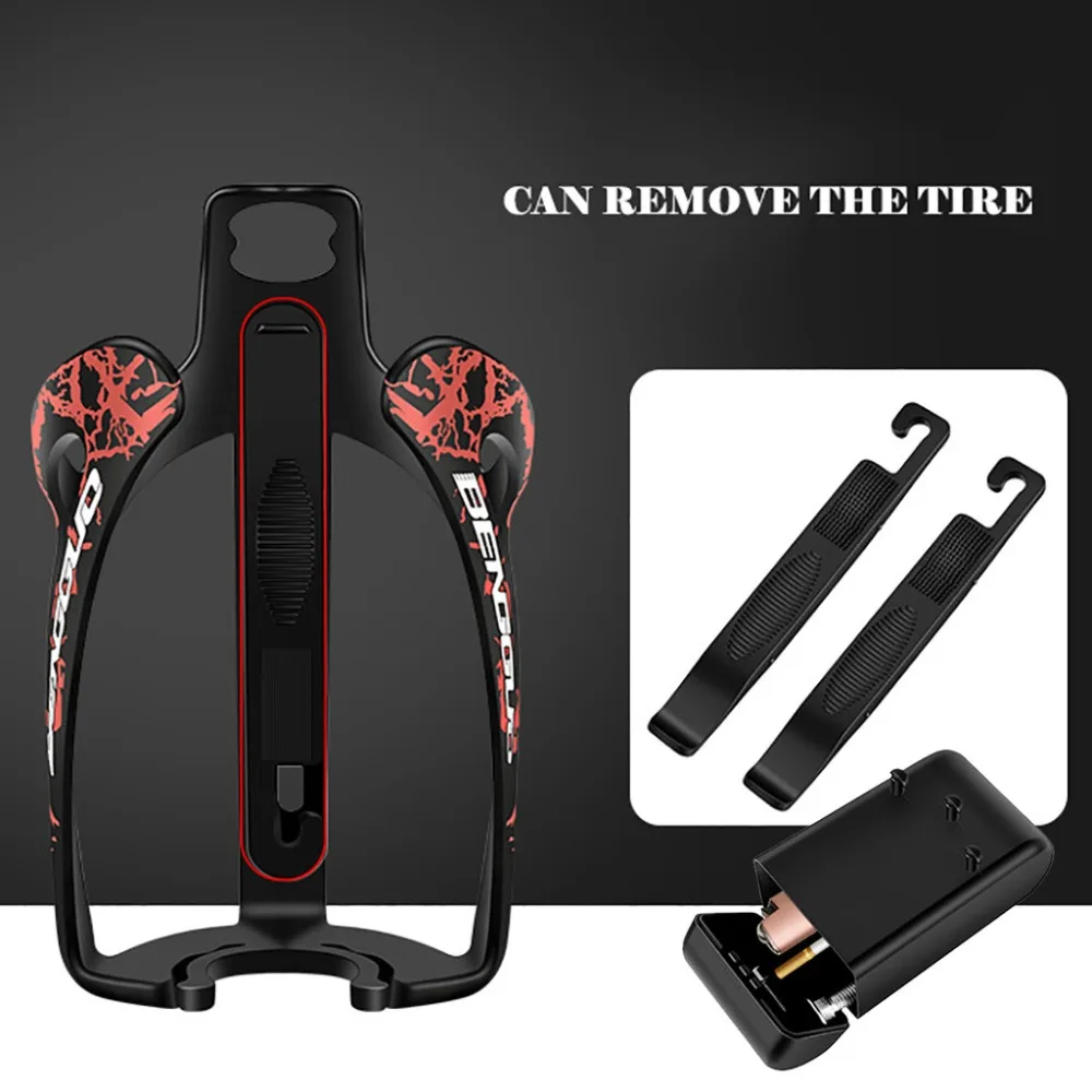 Bike water bottle cage bicycle bottle cage with tool box tire spoon +1tool box +2tire rod bicycle drink holder bidon fiets 50A21 (60)