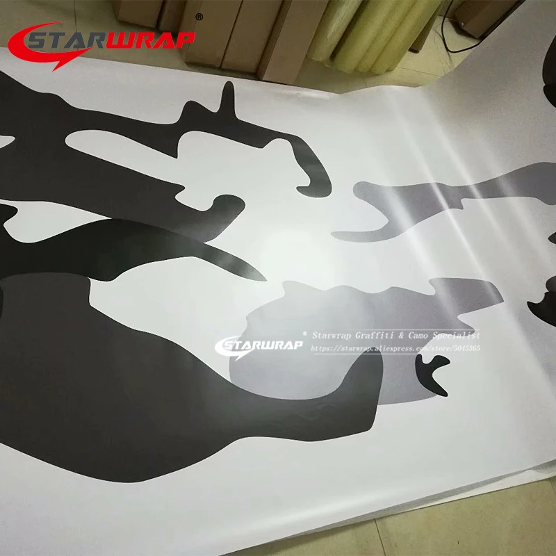 Star wrap Jumbo Elite Black Camo виниловый ролик камуфляжная обертка виниловая наклейка без пузырьков
