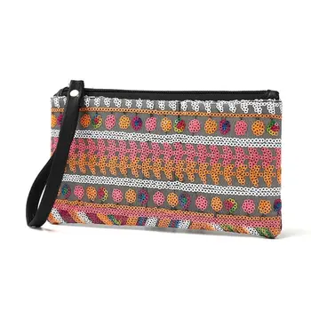 

Women Ethnic Handbag Ladies Fashion Coin Change Purse Cluthc Summer Wallet Beach Bag