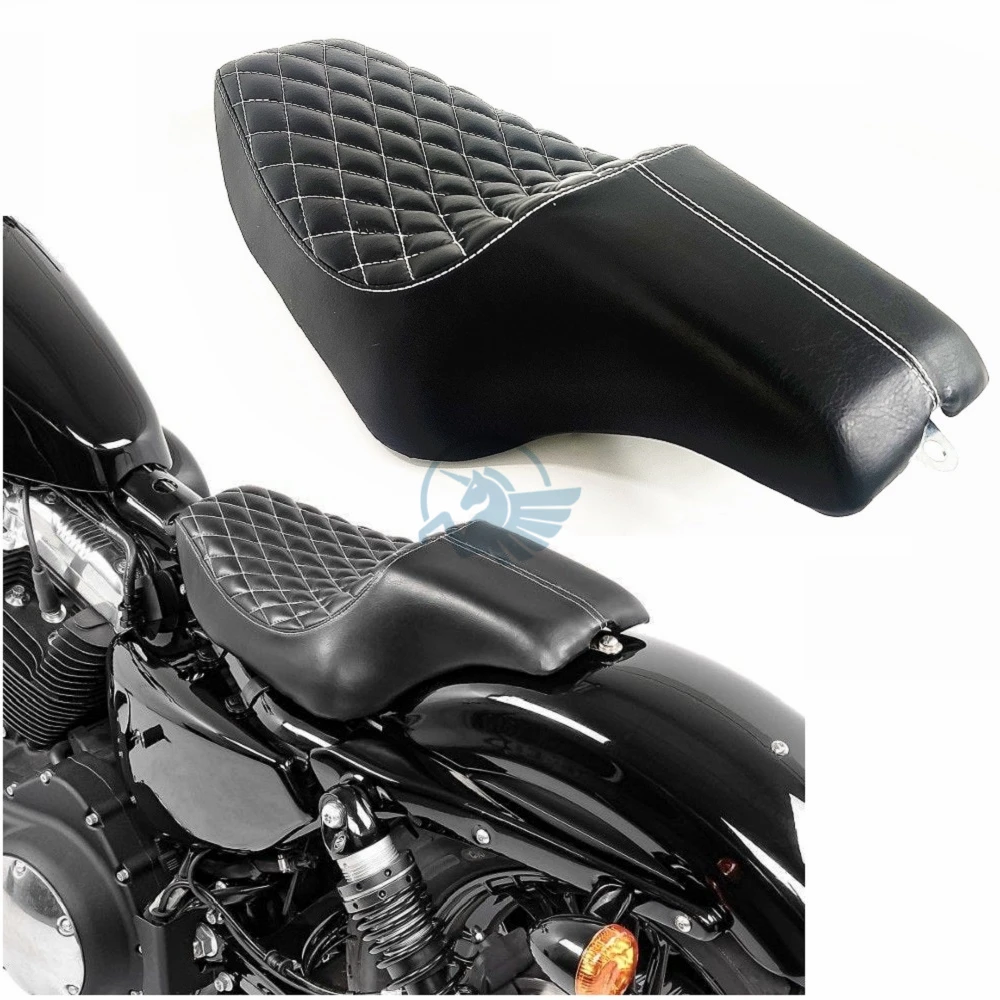 Asiento delantero de cuero Sportster para Conductor, asiento para Harley Davidson Forty Eight Seventy Two XL 883 2004 | - AliExpress