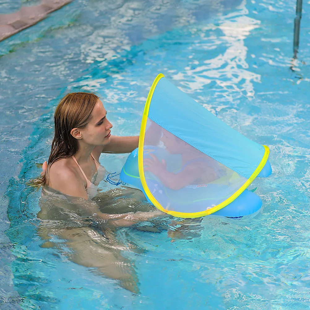 Baby Swim Float Removable Canopy UPF 50+ UV Sunshade Separately Only Canopy Swim Pool Ring Accessories 3