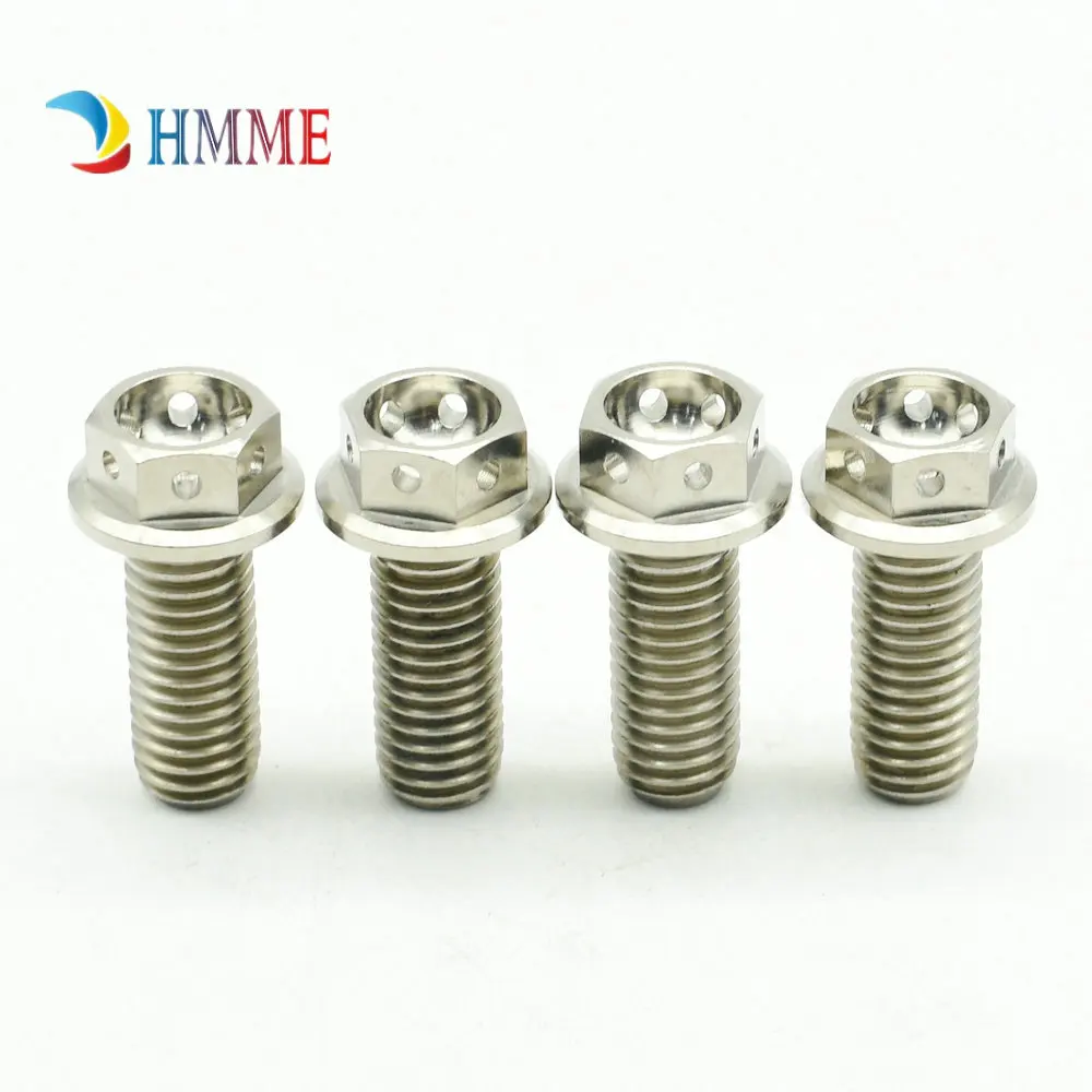 Titanium bolts flange head M6 Titanium color  (1)