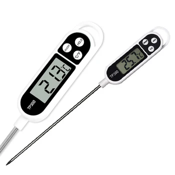 

Digital Food Thermometer Long Probe Electronic Cooking Thermometer For Cake Soup Fry BBQ Meat For Kitchen With Battery