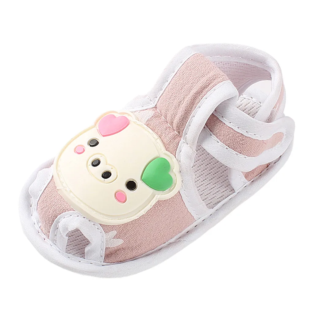 PK Сандалии для новорожденных; Kawaii; Летняя обувь с рисунками животных для младенцев; нескользящая обувь для маленьких девочек и мальчиков; Bebek Ayakkabi Sandalias Bebes - Цвет: PK