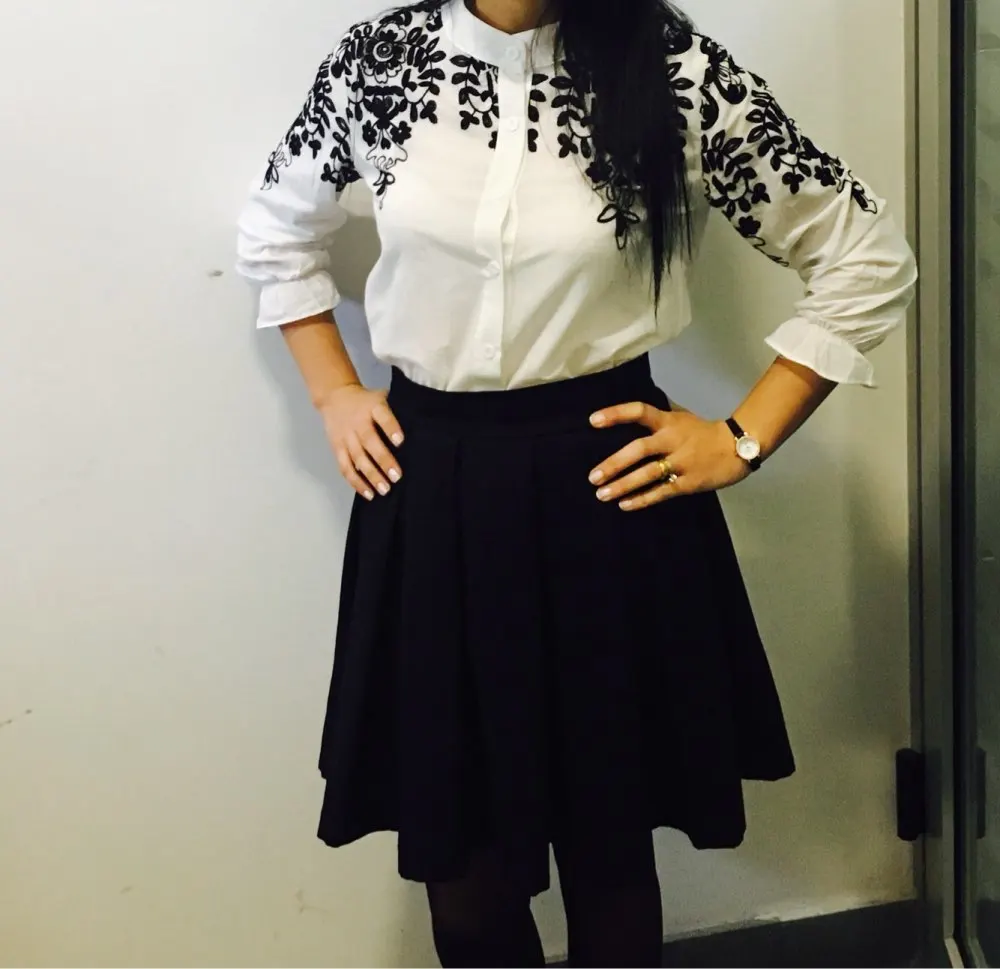 2015-Women-Elastic-High-Waist-Knee-Length-Blend-Skirts-Ladies-Pleated-Skirts-Retro-City-Printed-Skirt