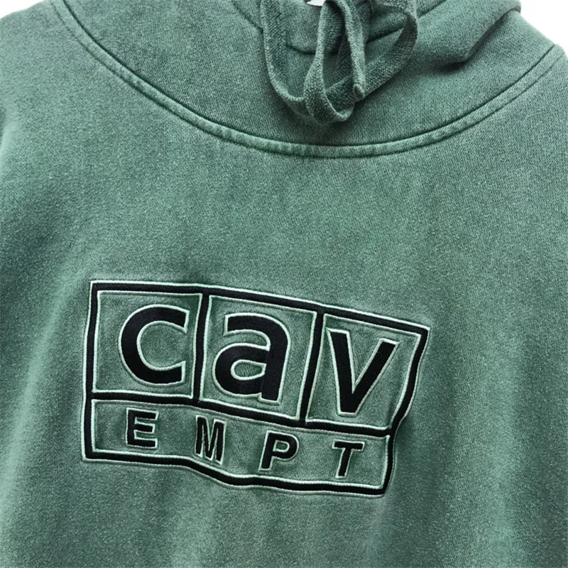C. E CAV EMPT Толстовка Зимняя для мужчин и женщин с вышивкой лучшее качество уличная одежда с эффектом потертости старая мода Cav Empt толстовки