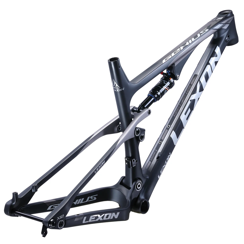 US $530.89 2020 LEXON T1000 Full Suspension 29er Mountain Bike Frames BB92 Carbon Frame Carbon suspension frame XC frame  Bicycle Frame