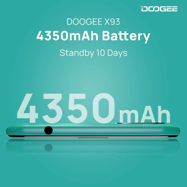 DOOGEE X93 Mobile Phone 9.8mm Thin and Light Body Android 10 AI Triple Camera 8MP 6.1" Waterdrop Screen 4350mAh Smartphone 3