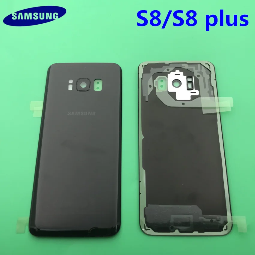 Передний экран стекло объектив samsung Galaxy s8 edge G950 S8 plus G955 Задняя крышка батареи задняя крышка корпус с клеем