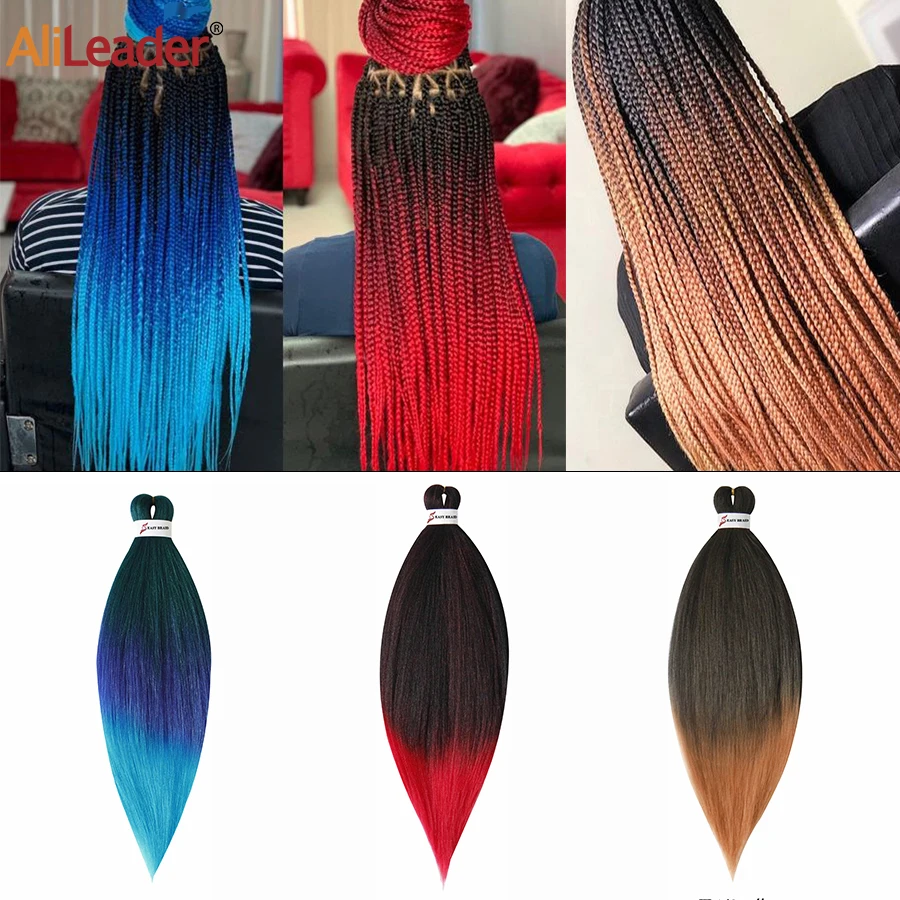 

Alileader 20" 26" Braiding Hair Extensions Cheap Corchet Hair Braiding Easy Jumbo Braids 60 Colors Synthetic EZ Braids
