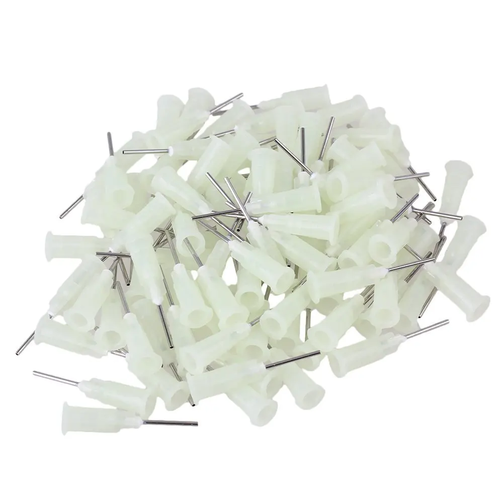 1/2'' Plastic Stuck Connector Stainless Steel Dispenser Needles Liquid Adhesive Glue Syringe Pack of 100 19Ga | Инструменты