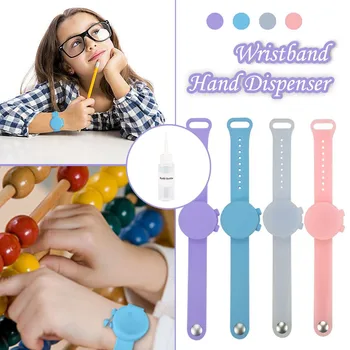 

Wristband Hand Dispenser This Wearable Hand Sanitizer Dispenser Pumps Disinfectant Sanitizer Bracelet Dispensing Tool