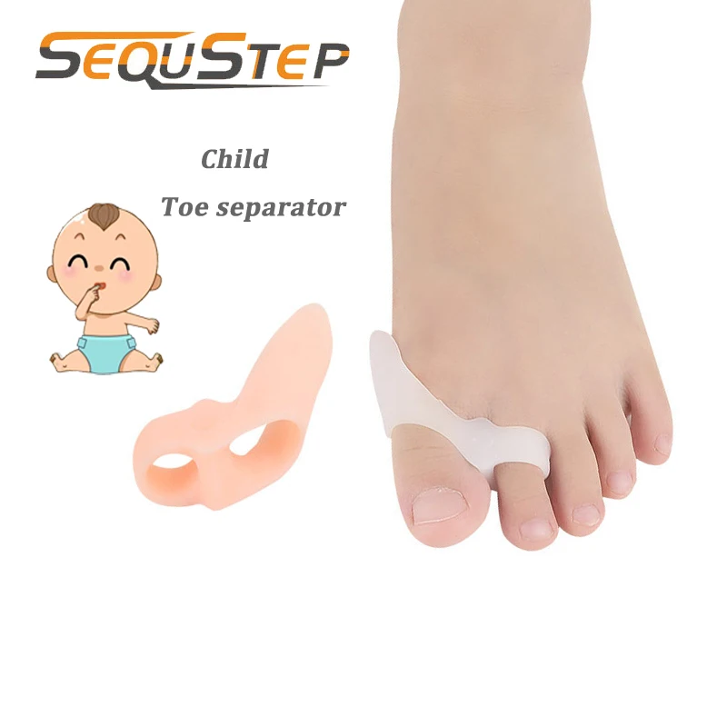 Sequstep niño Hallux Valgus Protector de superposición de Corrector de dedos del pie para niños grandes del dedo del pie separador pulgar juanete Protector para los niños