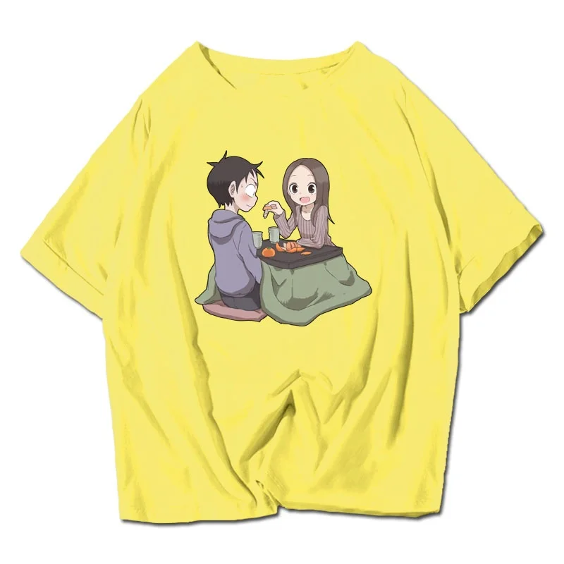 Футболка унисекс с надписью «High-Q Teasing Master Takagi-san Nishikata» хлопковая футболка с надписью «Teasing Master Takagi-san Takagi» футболка