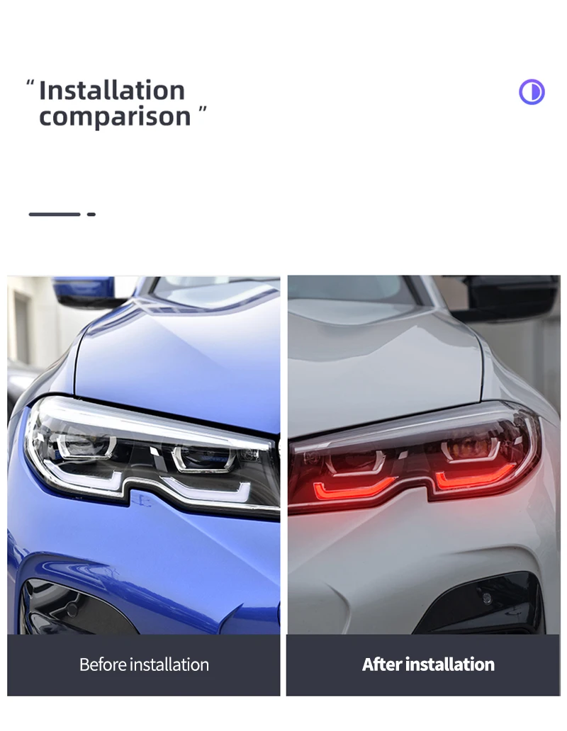 Bmw 3シリーズマルチカラーledデイタイムランニングライト、drl