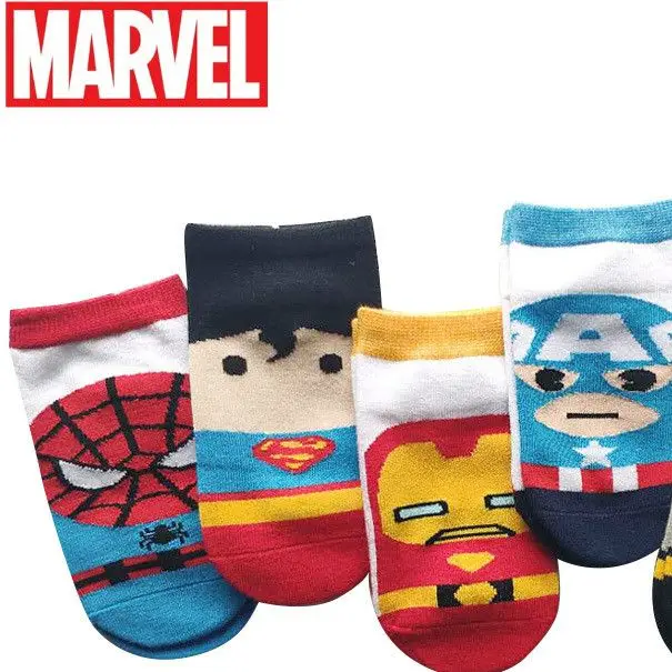 Cartoon Socks Short Marvel Dianey Superman Children Spring Summer New And for Barrel