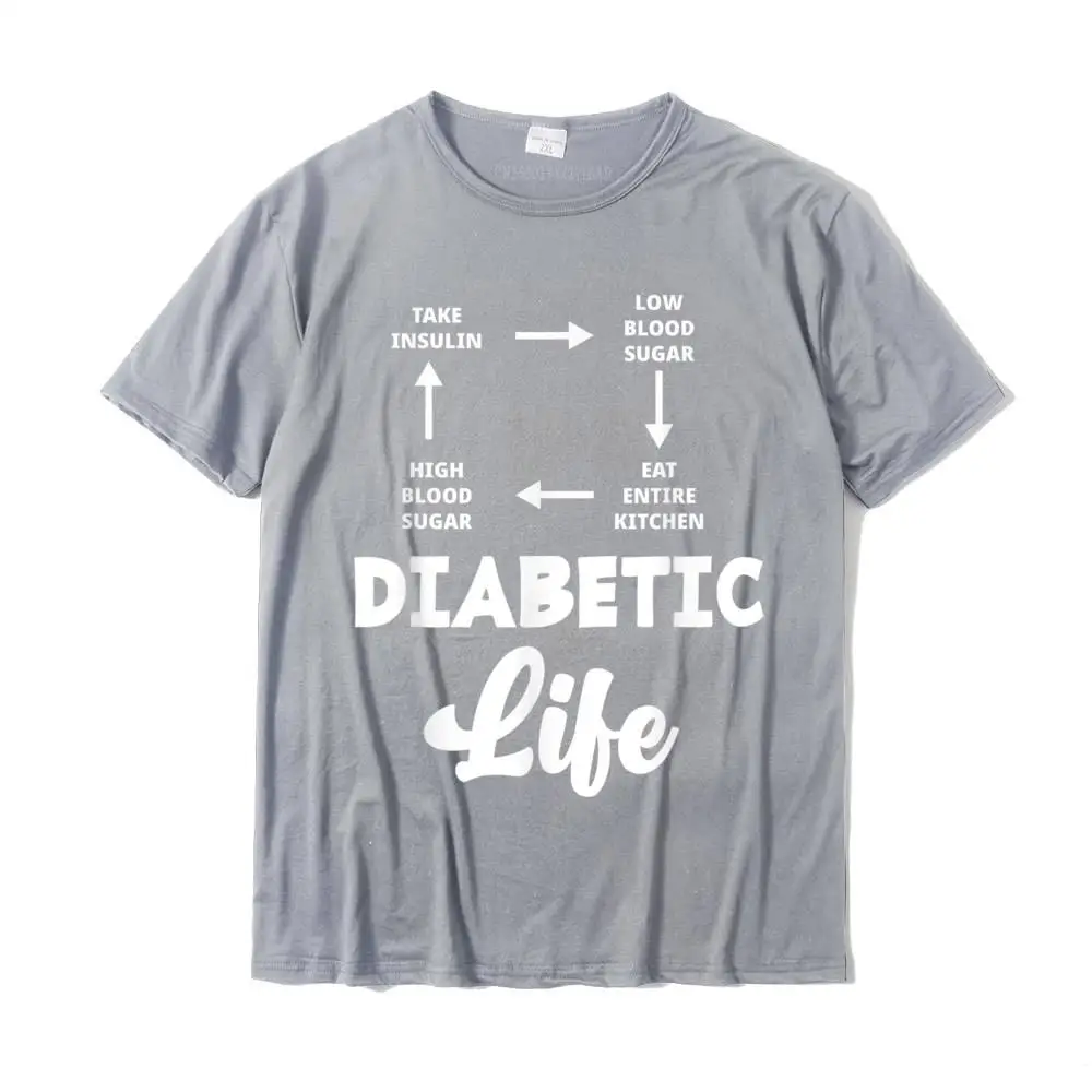 Faddish Slim Fit Birthday Short Sleeve T-shirts Summer Fall Crew Neck 100% Cotton Tops T Shirt for Men T-Shirt Design Funny Diabetic Type 1 Diabetes T1D Diabetes Awareness Gift T-Shirt__MZ15226 grey