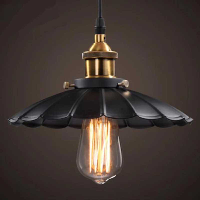 

American country retro industrial lotus leaf pot type wrought iron chandelier modern minimalist art bar restaurant chandelier