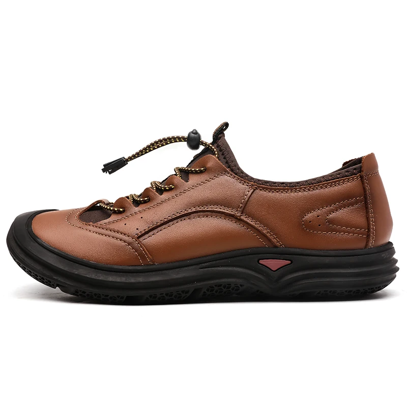 

Genuine Leather Men'S Outdoor Rubber Shoes Autumn Winter Casual Waterproof Work Shoes Lace-Up Oxfords Chaussure Homme 3#15/15D50
