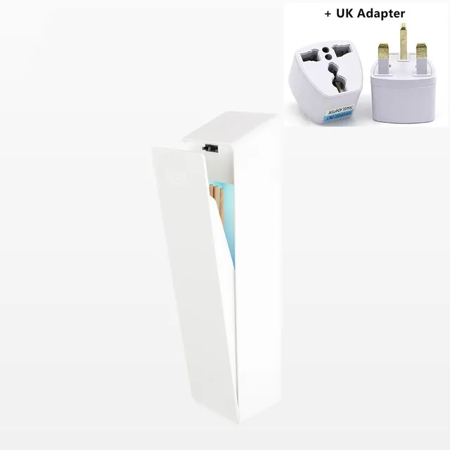 Add UK Adapter Xiaomi Liushu Смарт уф стерилизация палочки для еды нож вилка ящик для хранения немой кухонная Подставка под столовые приборов стерилизатор - Цвет: Add UK Adapter