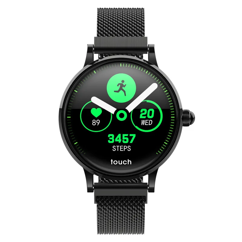 Women Bluetooth Smart Watch Waterproof Heart Rate Monitor for iOS Android PUO88