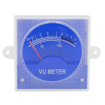 Квадратные синие аналоговый аудио панель усилителя VU метр 500uA 700 Ом