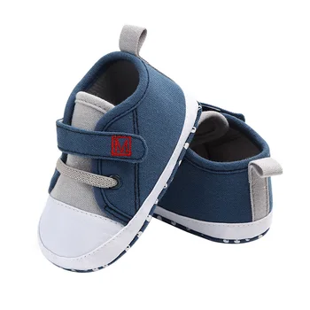 

New Baby Boys Breathable Patchwork Shoes Baby Boys Sneakers Toddler Soft Soled Embroidery Alphabet First Walkers