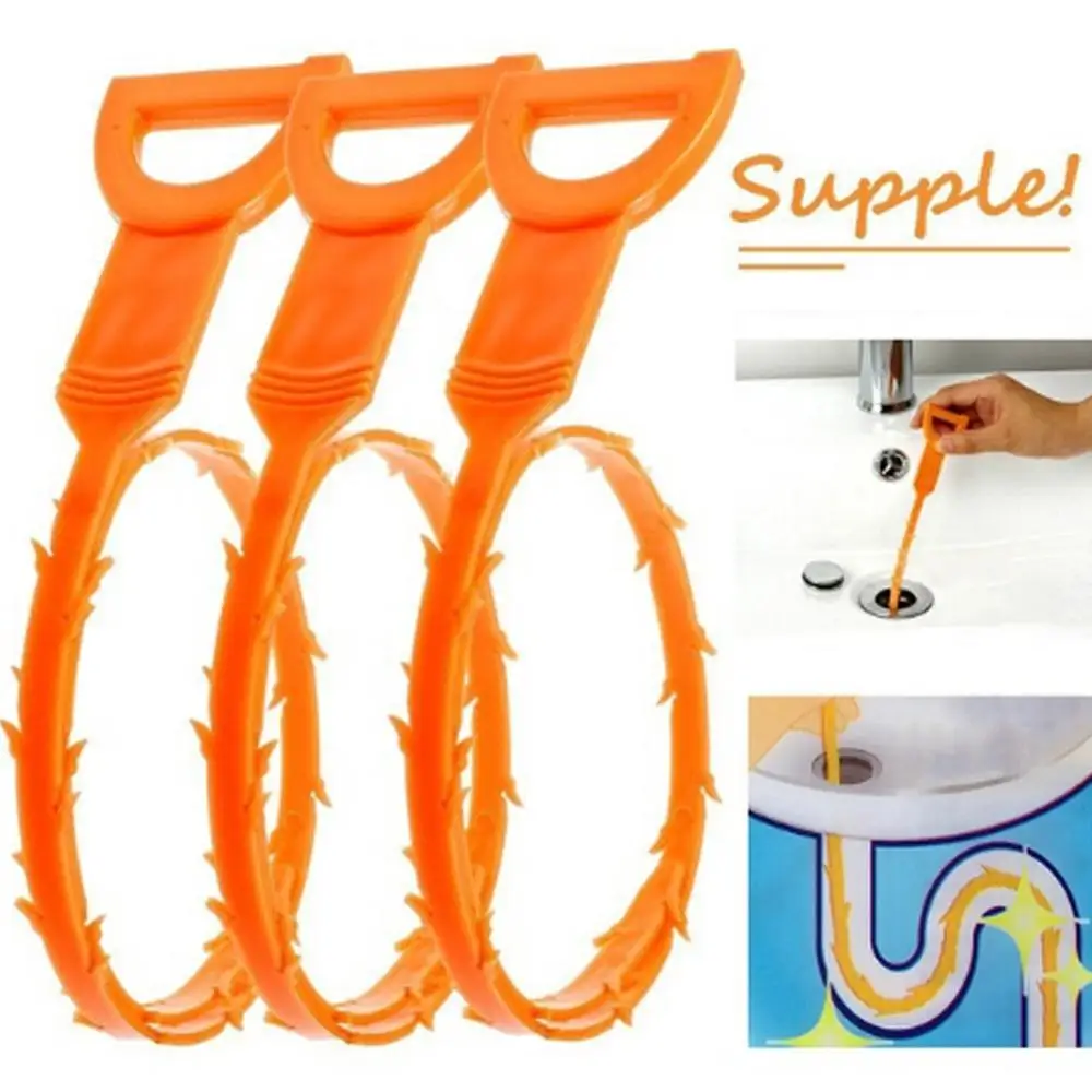 

1PC Kitchen Sink Cleaning Hook Sewer Dredging Device Spring Pipe Hair Dredging Tool Removal Sink Cleaning Tool