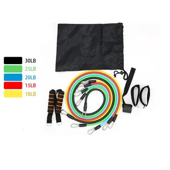 

11Pcs Resistance Bands Set Pilates Yoga Rubber Band Fitness Elastic Bands Exercise Pull Rope Sports Expander for Home Workout