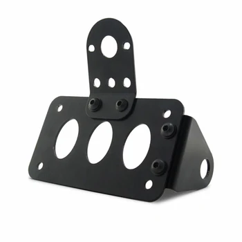 

Black Motorcycle Side Mount License Plate Holder Aluminum Bracket For Harley Bobber Chopper Modular Design Accessory