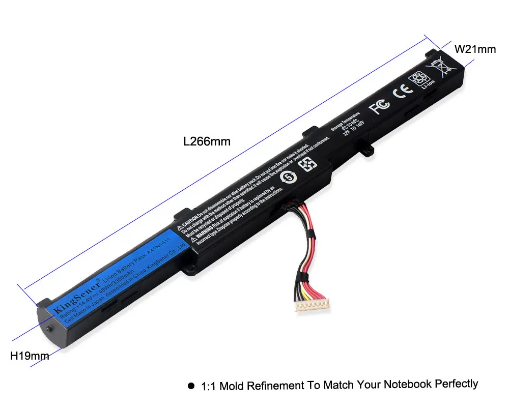 Kingsener-bateria para Computador Portátil Asus Peças de Reposição 14.4v para Asus Rog Gl553 Gl553vd Gl553ve Gl553vw Baterias p/ laptop - Imagem 4