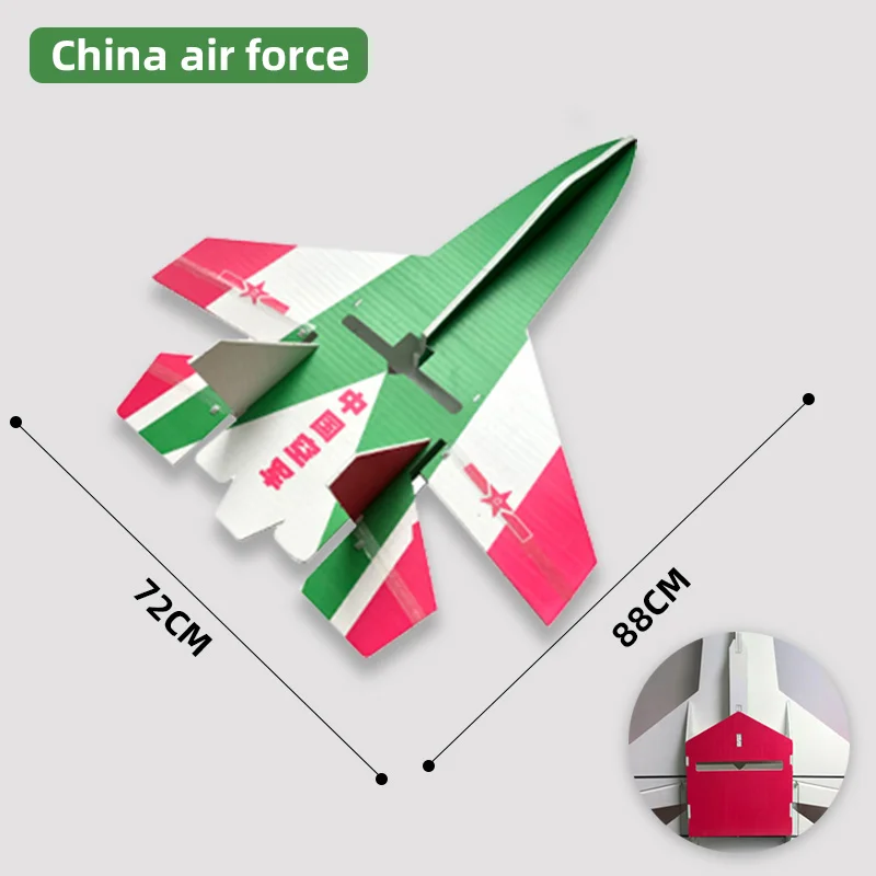 Fixed Wing Model Su27 RC Airplane With Microzone MC6C Transmitter with Receiver and Structure Parts For DIY F22 RC Aircraft 5