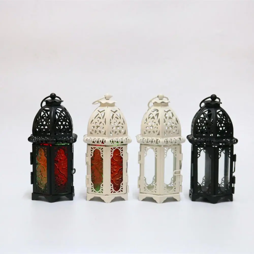 Candle holders New European candlestick vintage hanging candle holder Moroccan glass candle lantern wedding home decor