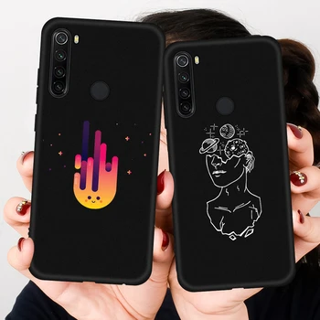 

For Xiaomi Redmi Note 8 7 Pro 8 Pro 8A K20 Pro Matte Painted Case Silicone Phone Case Space Pattern Cover Simple Fashion Case
