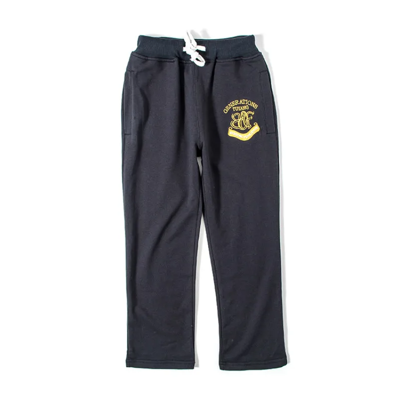 

Spring and summer kids trousers boys and girls cotton embroidery thin sweatpants children's clothes