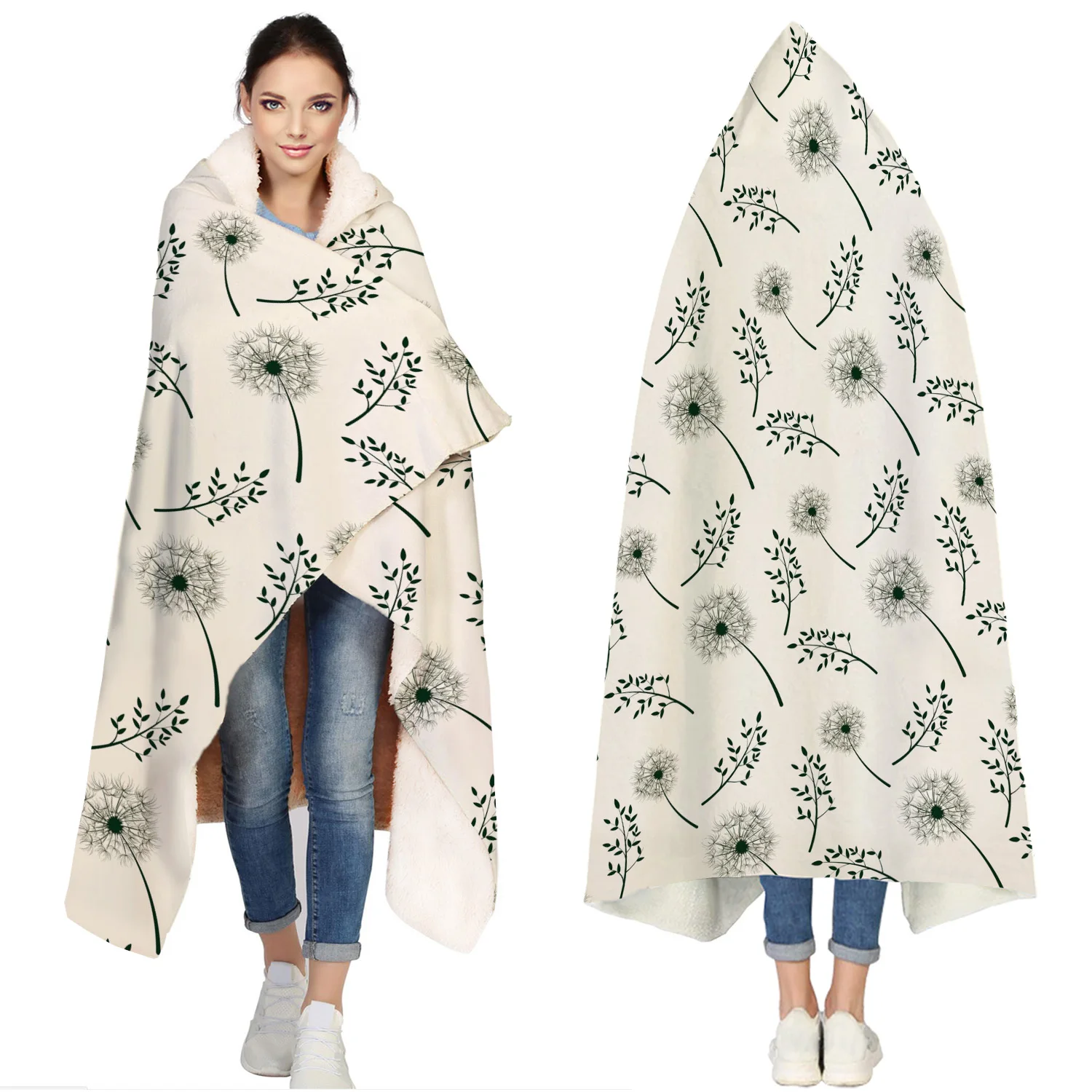 

Lovely Dandelion Plant Blanket for Couch Bed Animal Cobertor Para Inverno