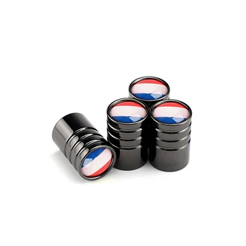 

4pcs Alloy Car Moto Wheel Tire Valve Stem Caps France Flag Tyre Valve Dust Caps For VW Polo Passat Golf Porsche 997 Accessories
